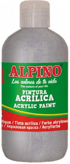 Alpino Acrylic Paint Water Resistant 250ml Alpino Metallic Silver