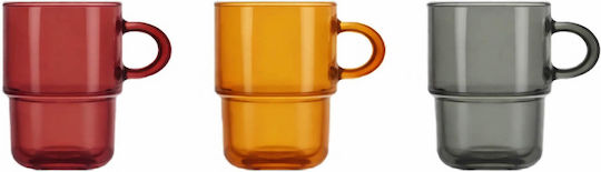 Rio Glass Brown Mug 350ml 6 Pieces