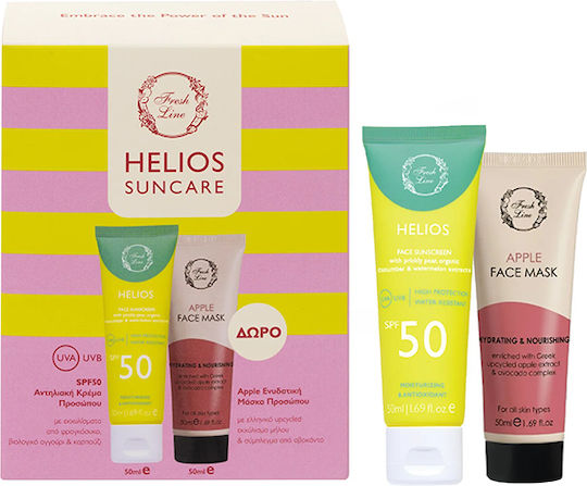 Fresh Line Helios Sonnencreme-Set mit Gesichts-Sonnencreme SPF50 2 Stück