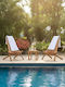 Noxen Garten-Sessel aus Holz Beige 50x74x89 cm