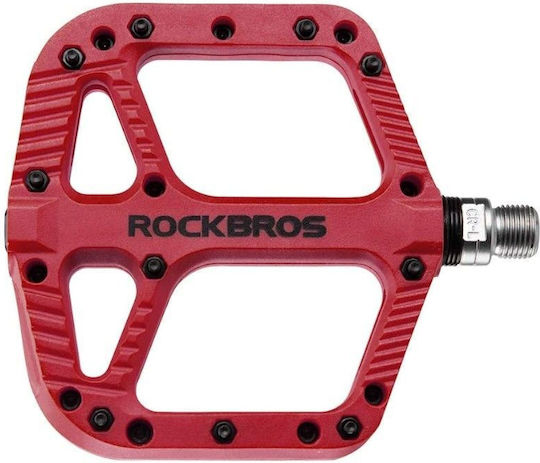 Rockbros Πετάλια Ποδηλάτου Πλατφόρμα Κόκκινα