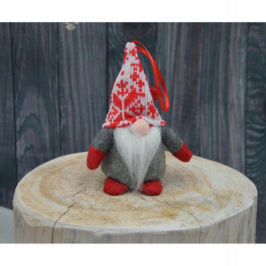 Dekorative Weihnachtsmann Grau Kunststoff 15x7x12cm