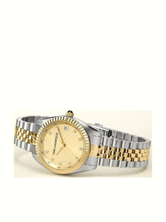 Karl Lagerfeld Ceas De Damă 32mm Cu Baterie Cu Brățară Metalică Argintie
