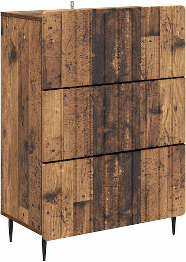 Bedroom Chest of Drawers Wooden Reclaimed Wood 66x34.5x92cm