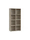 Smart Βιβλιοθήκη Δαπέδου Ξύλινη Γκρι 74x25x146cm
