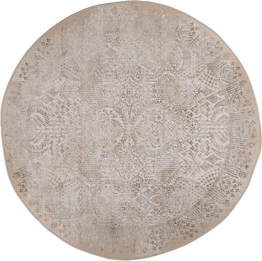 Biokarpet Gossip Round 9862a S White-pl Vizon-160x160