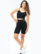 Training Damen-Leggings Schwarz