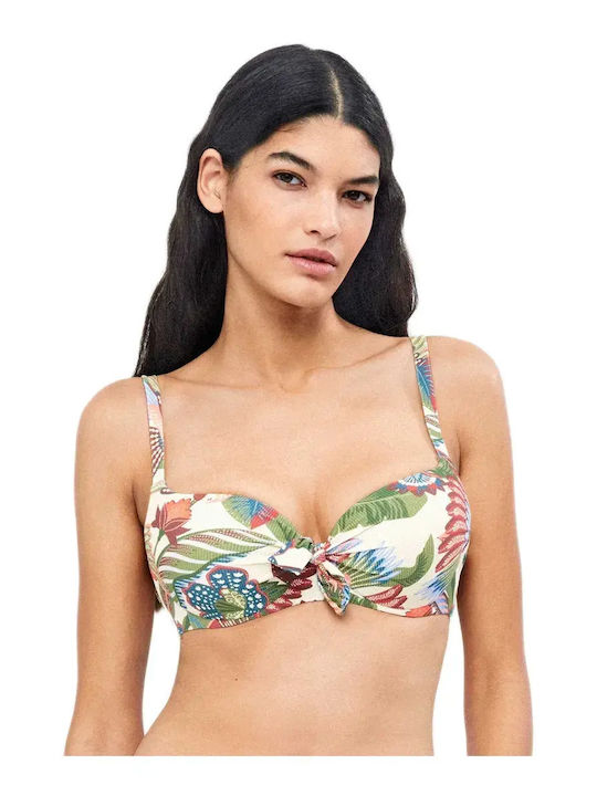 Bikini Σουτιέν με Ενίσχυση Floral Πολύχρωμο