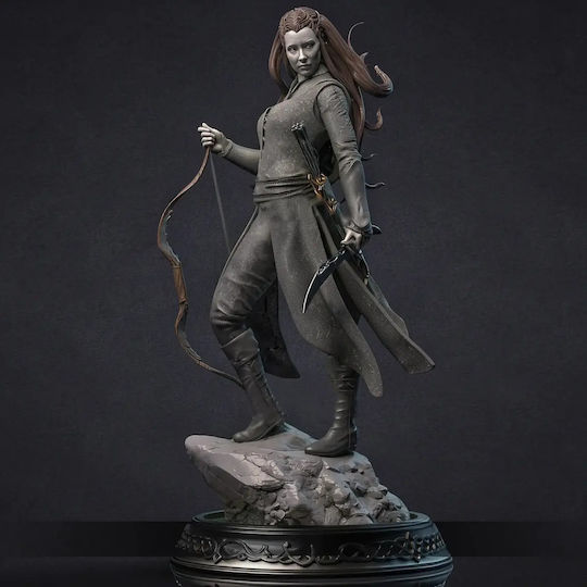Figurină Tauriel Evangeline Lilly Model 3D Din Hobbit 3D Tipărită 7 6 Cm 1:24