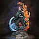 Figurină Tanjiro Demon Slayer Gheață Foc 3d Tipărită 11 4 Cm 1:16