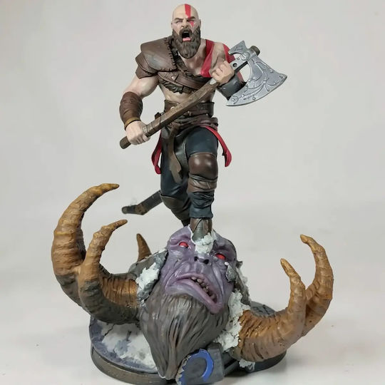Figure Kratos On Fire Troll Head God War 3D Printed 7 6 Cm 1:24