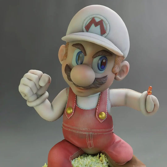 Фигура Fire Super Mario 3d 3d Принтирана 7 6 См 1:24
