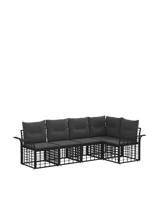 Canapea De Colț Pentru Exterior Din Rattan Cu Perne