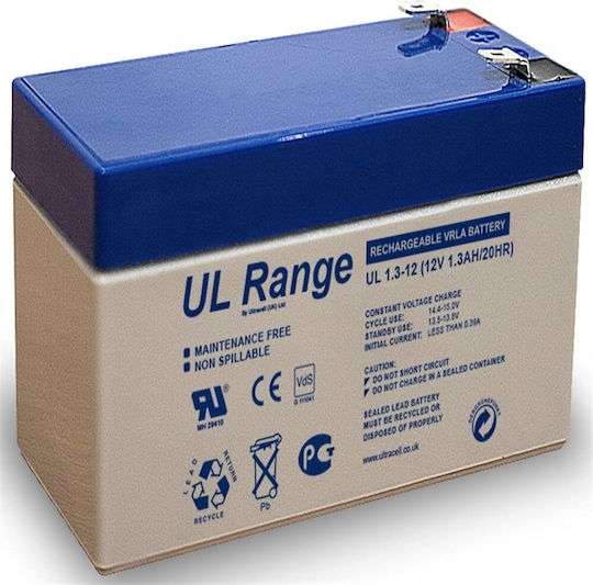 Ultracell Ultracell Vrla Agm Battery 12v 1.3ah