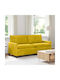 Two-Seater Velvet Yellow Couch 196x81x87.5cm
