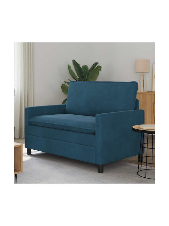 Doppelsitzer Sofa Samt Blau 126x81x87,5cm