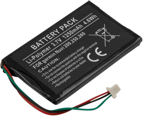 Avizar 3.7v 1250mah Батерия GPS Garmin Nuvi 200 Li-polimer Черна