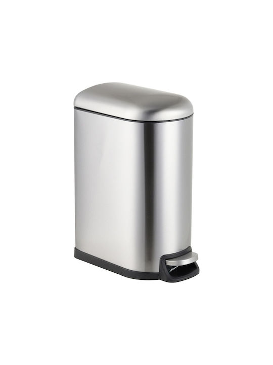Relaxdays Relaxdays Mülleimer aus Inox mit Pedal Grau 10 lt