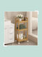Relaxdays Troleu De Bucătărie Metalic Cu 3 Locuri Maro 30x20x80cm