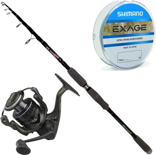 Oceanic Bonsai Fishing Rod for Casting 3m with Mechanism 40-80gr + Dam Quick-2 V2 + Shimano Line 150m