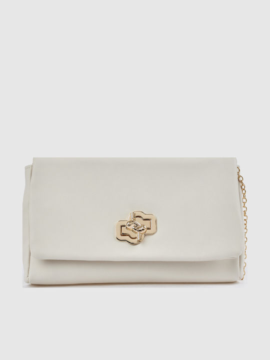 Knitted Women's Envelope Bag Ecru