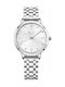 Giewont Womens Battery Watch With Silver Metal Bracelet