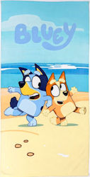 Bluey Sunny Beach Bath And Beach Towel 70x140cm Fast Dry Yellow