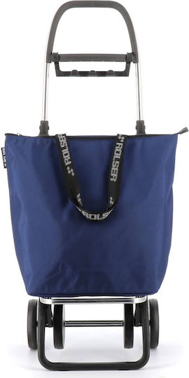 Stoff Einkaufswagen Λαϊκής Klappbar Blau 28lt