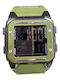 Digital Womens Watch 40mm Battery with Green Metal Bracelet
