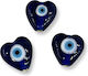Blau Matohantresse Herz 20x20mm Loch 2.2mm Nazar 6 Stück