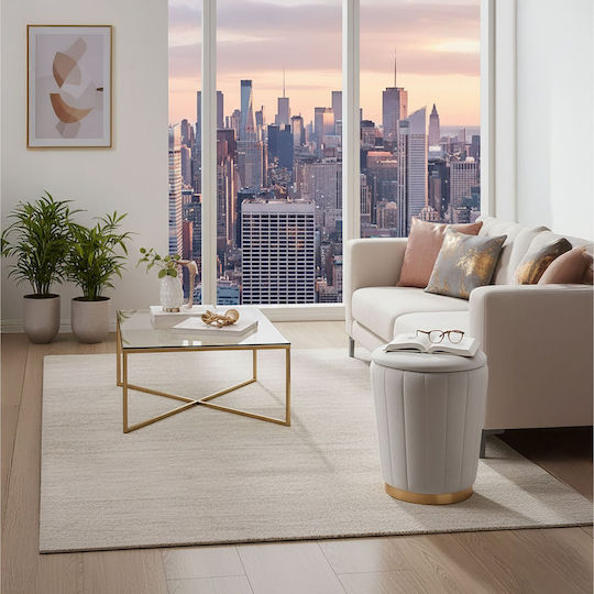Υποπόδιο με Αποθηκευτικό Χώρο Light Gray 42x32x42εκ.
