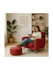 Living Room Stools Upholstered with Red Velvet 35x50x35cm