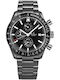 Giewont Herrenuhr 44mm Chronograph Batterie mit Schwarz Metall-Armband