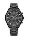 Giewont Men's Watch 46mm Battery Chronograph with Black Metal Bracelet