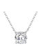 Theodora's Jewellery Necklace Solitaire Made of Steel with Zircon JT-K1027-5-Silver