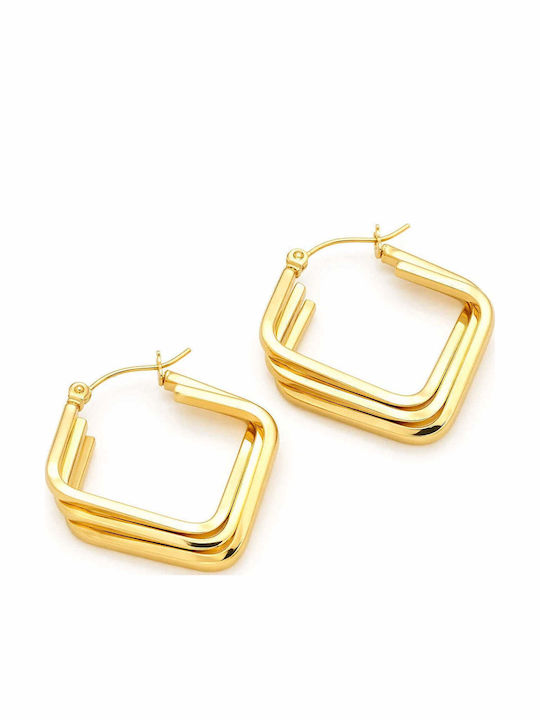 Charmy Earrings Hoops Gold Plated Steel