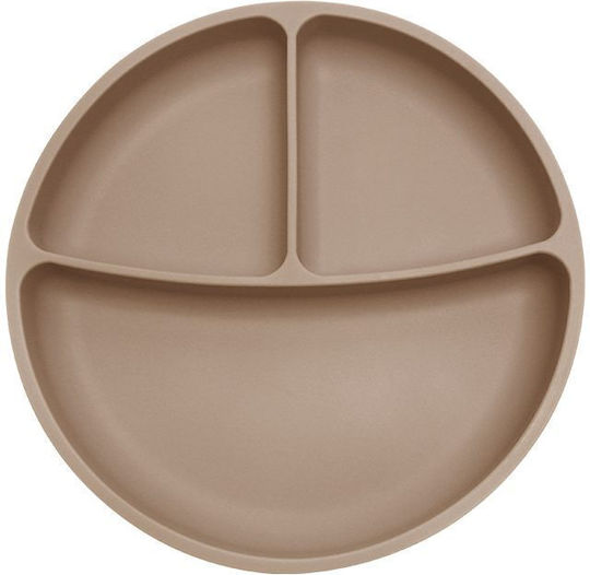 Tedsy Children's Food Plate Made of Gray Silicone