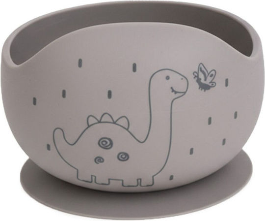 Tedsy Children's Food Bowl Made of Gray Silicone
