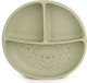 Tedsy Children's Food Plate Made of Silicone Green