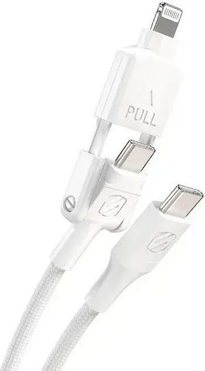 Scosche Cci4b4pwt-sp Multi-port Кабел Usb-c Usb-c/lightning 1 2м Бял