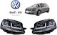 Front Lights Set VW Golf VII 7 12-17 DRL Full Led Halogen Version Blackchrome Ledhl103-cm RHD Right-Hand Drive Osram Ledriving