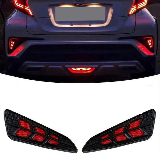 Rear Fog Lights Toyota C-HR 2016-2019 Full Led Bar Dynamic Black 2 Pieces