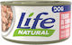 Nasses Hundefutter in Dose mit Thunfisch und Lachs 90g