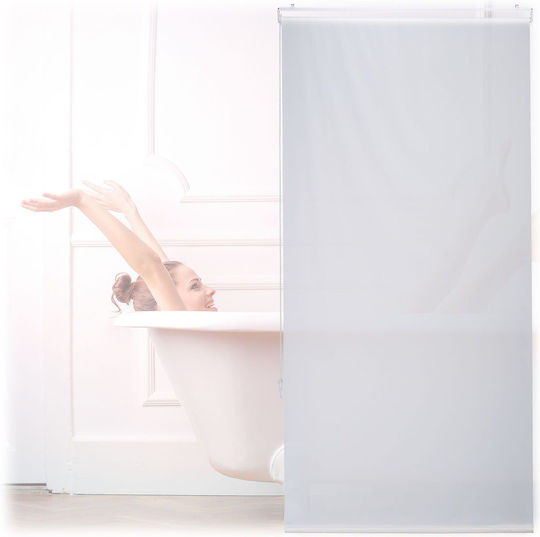 Relaxdays Душ Завеса Ролка Бяла