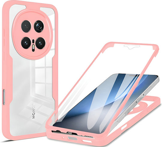 Techsuit Colorverse 360 Silicone Set with Tempered Glass Pink (Honor Magic8 Pro)
