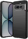 Techsuit Carbon Rückseite Umschlag Silikon Schwarz (Nichts Phone (4a))