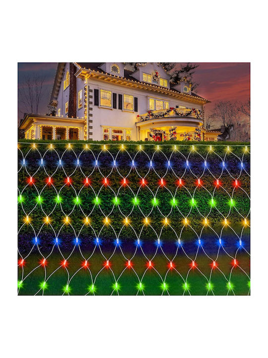 Led Garden Light Net Curtain Waterproof 8 Modes 200x200 Cm