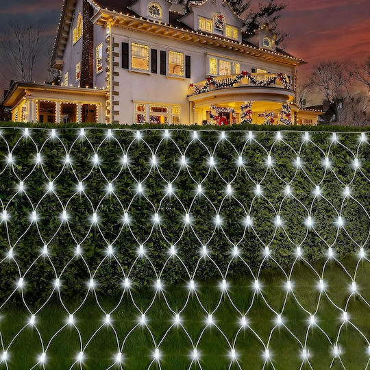 Instalație Luminoasă LED 3 m x 200 cm Alb Cald Tip Plasă