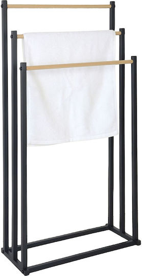 Relaxdays 86x44cm Schwarzer Badezimmerhaken & -halter