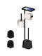 Relaxdays Metal Toilet Brush Black